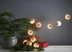 ORNAMENT Batterislinga 10LED 1,35m Vit