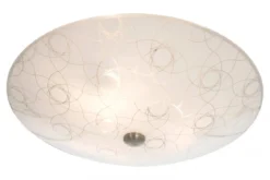 OXALIS Plafond 42cm Vit/Stål