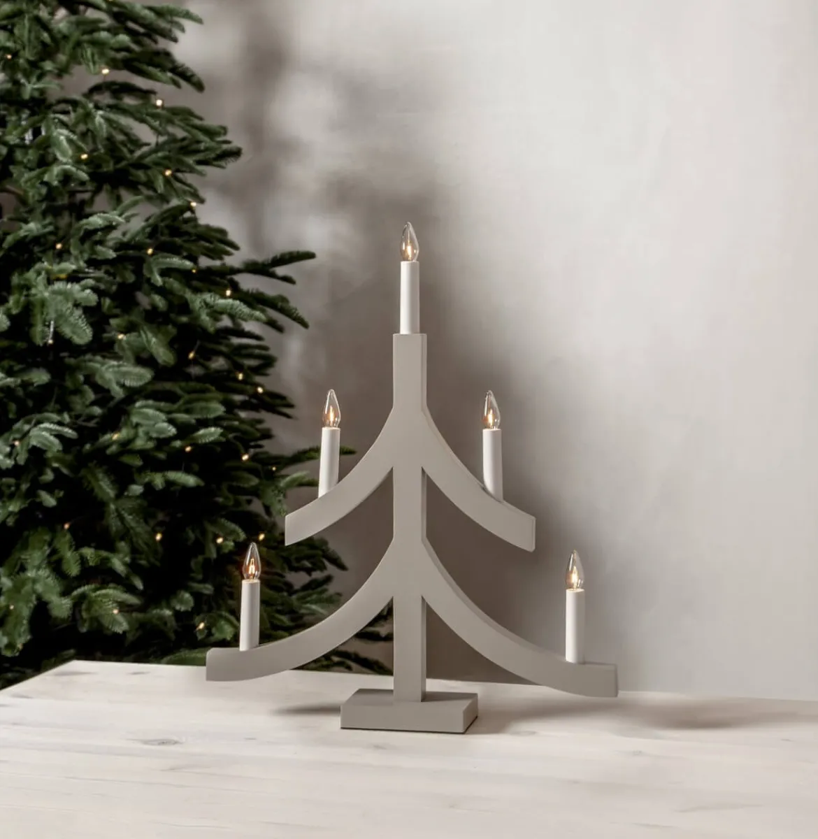 PAGOD Ljusstake 5L 47,5cm Beige