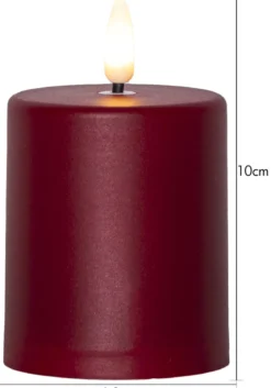 Paula Flamme LED Ljus Röd 10 cm Skymningsrelä