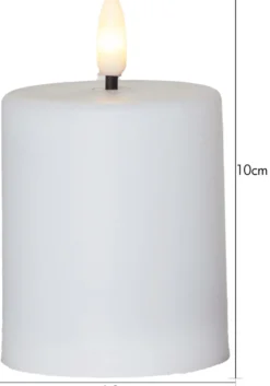 Paula Flamme LED Ljus Vit 10 cm Skymningsrelä