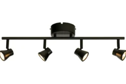 PLUTO Takspot Rak 4L Dimbar 60cm Svart
