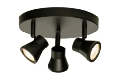 PLUTO Takspot Rund 3L Dimbar 20cm Svart
