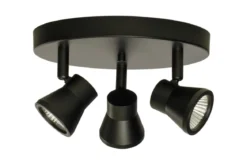 PLUTO Takspot Rund 3L Dimbar 20cm Svart