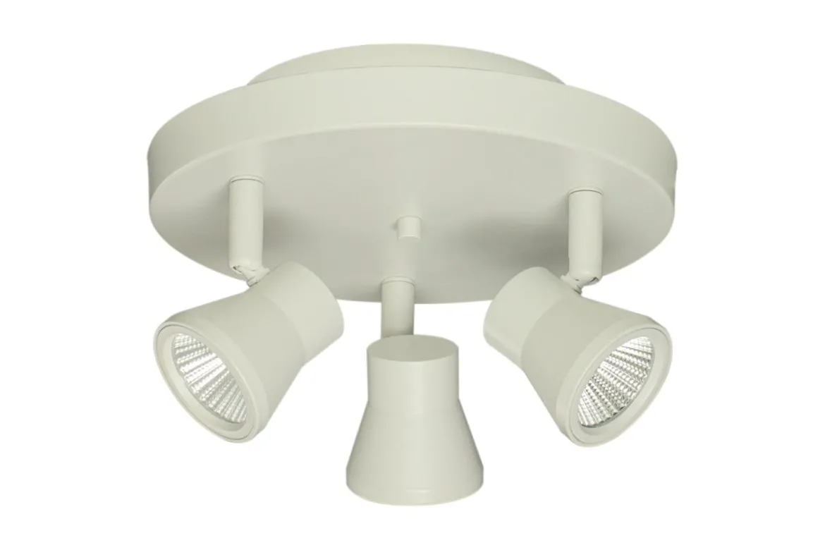 PLUTO Takspot Rund 3L Dimbar 20cm Vit