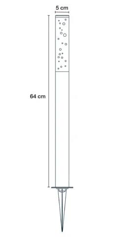 POLLUX Pollare 64cm 12V Svart IP44