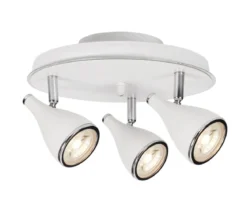 POLLUX Takspot Rund 3L 25cm Vit/Krom