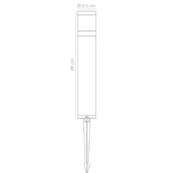 POLLY Pollare 38cm 12V Antracitgrå IP65