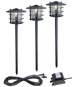 POPPY Pollare 3p 50cm LED, Trafo, Kabel - Antracitgrå 12V IP44