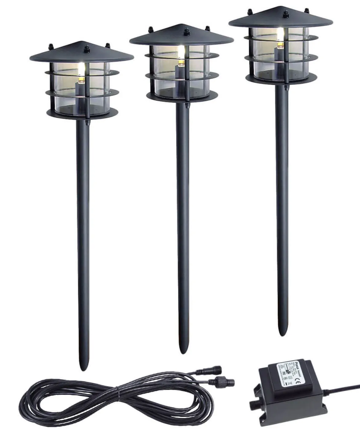 POPPY Pollare 3p 50cm LED, Trafo, Kabel - Antracitgrå 12V IP44