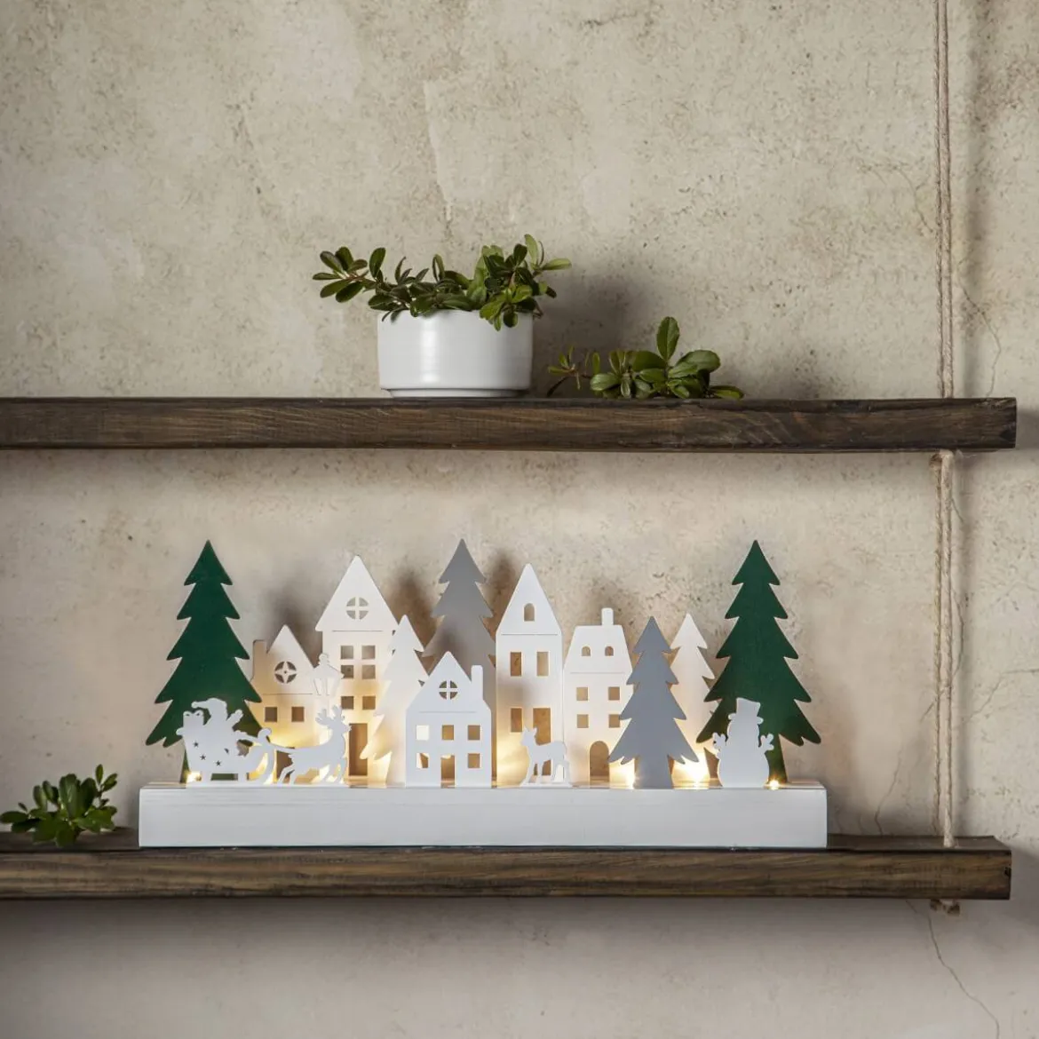 PUZZEL Ljusstake Batteri 9L 37cm Flerfärgad