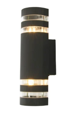 RIBB Vägglampa Ute 31cm Svart IP44