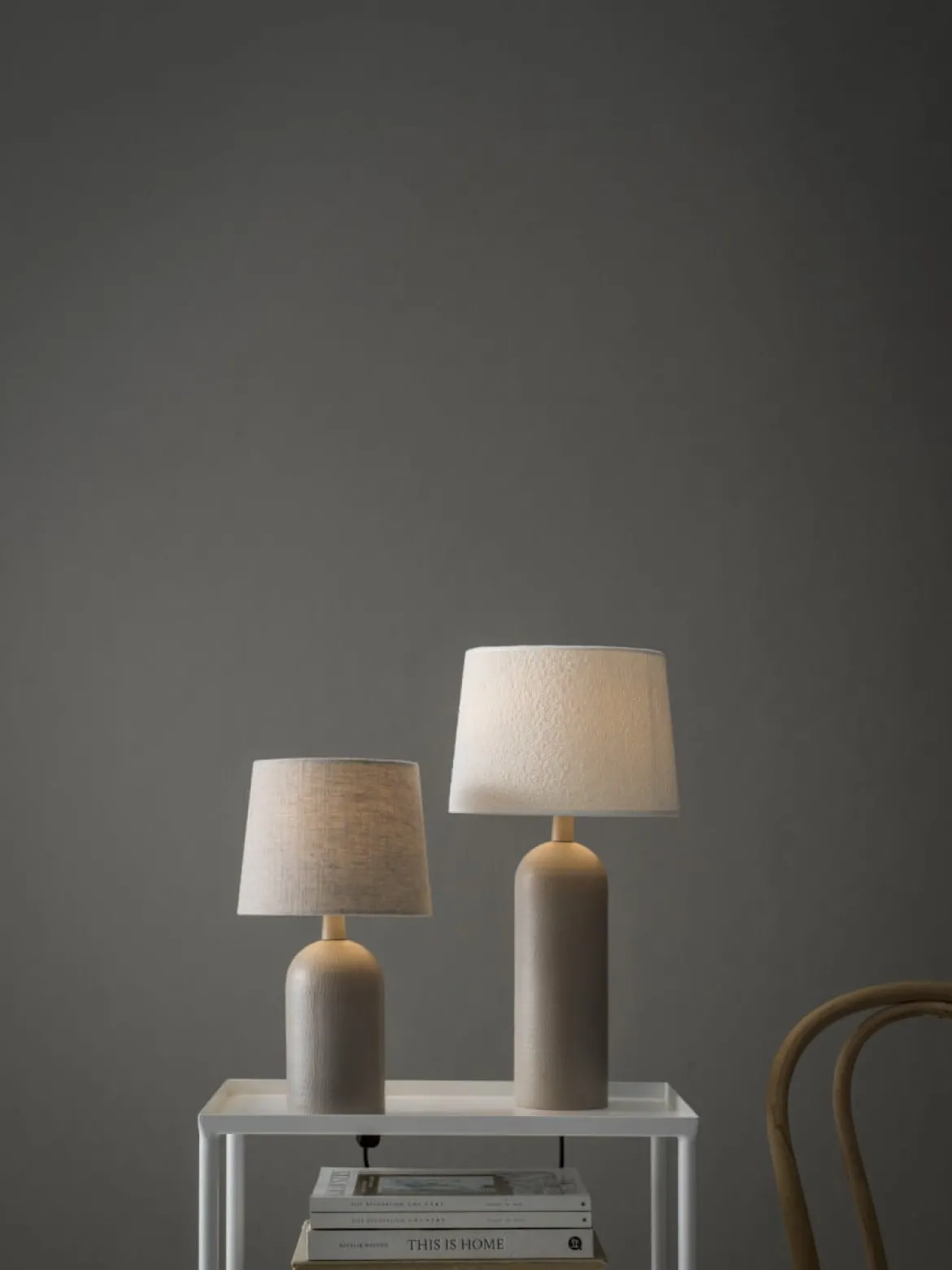 RILEY Lampfot E27 28cm Mattbeige