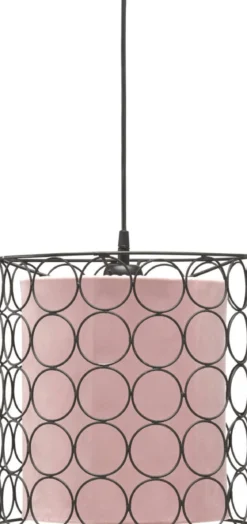 RING Taklampa 30cm Svart/Klar Rosa