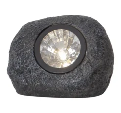 ROCKY Solcells-Spotlight 11cm Grå