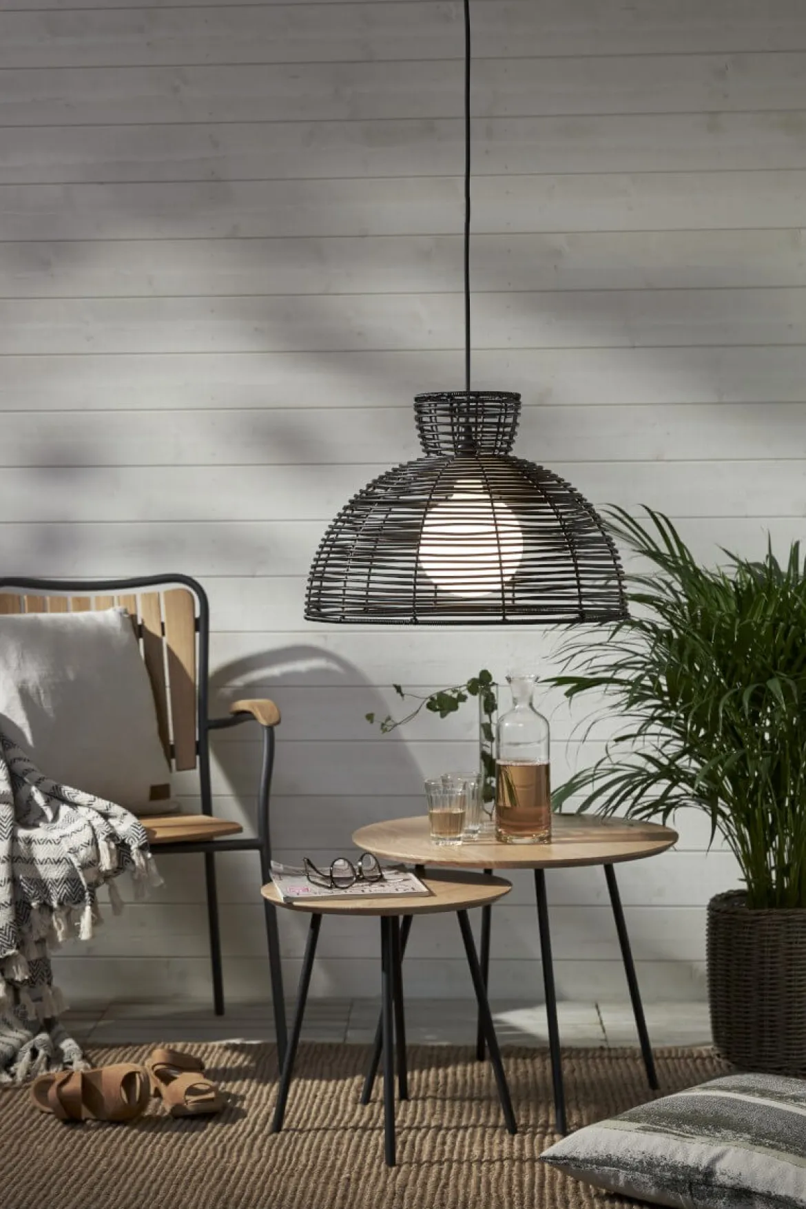 RUNDE Lampskärm 47cm Svart