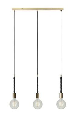 SADDLE Taklampa 3L 68cm Mässing/Svart