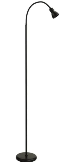 SAGA Golvlampa 1L 140cm Svart
