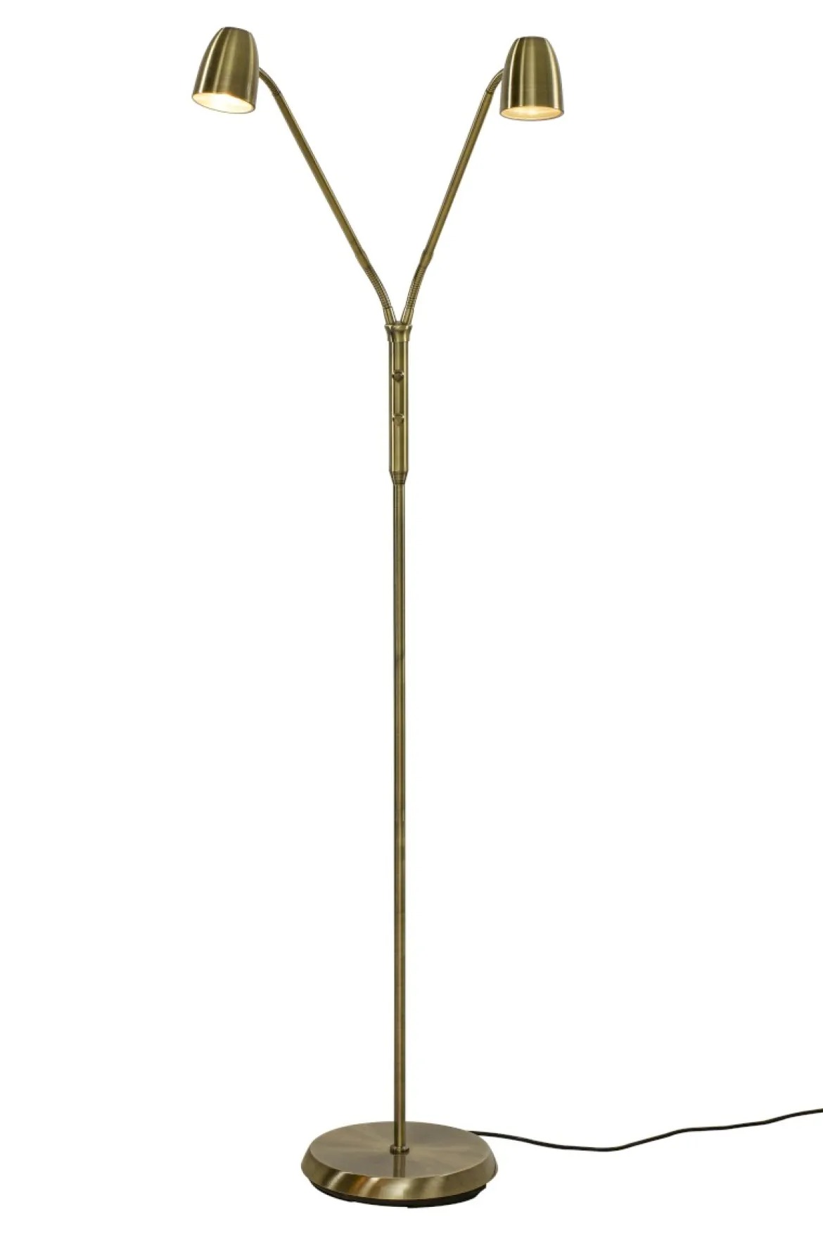 SANDNES Golvlampa dubbel 140cm Antik