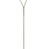 SANDNES Golvlampa dubbel 140cm Borstad Stål