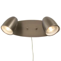 SANDNES Vägglampa Dubbel 32cm Tenn