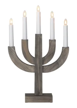 SELMA Träljusstake 40cm Brun