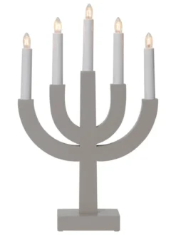 SELMA Träljusstake 25cm Elefantgrå