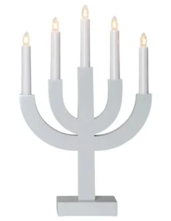 SELMA Träljusstake 25cm Grå