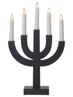 SELMA Träljusstake 25cm Grafitgrå