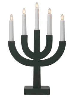 SELMA Träljusstake 25cm Grön