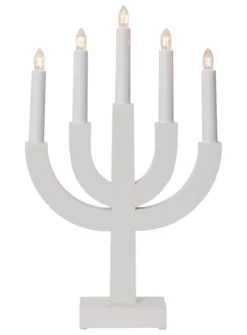 SELMA Träljusstake 25cm Vit