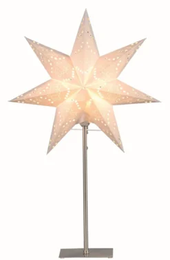 Sensy Stjärna på fot 55cm Vit
