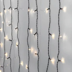 SERIE LED Ljusgardin Crispy Ice White 120L 200cm Svart