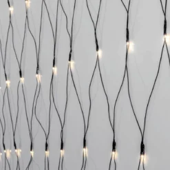 SERIE LED Ljusnät Crispy Ice White 160L 2m Svart