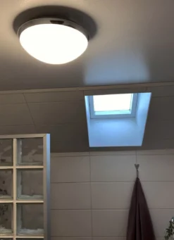 SIRACUSA LED-Plafond Bad 28,4cm Krom/Vit IP44