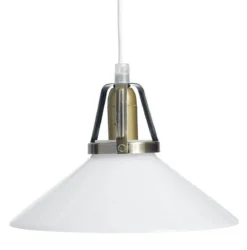 SKOMAKARE Fönsterlampa 20cm Antikmässing/Opalvit