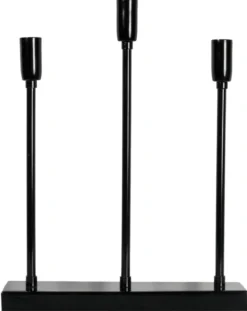 SOFT CHRISTMAS Ljusstake 3L 34cm Svart