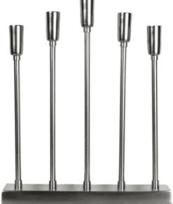 SOFT CHRISTMAS Ljusstake 5L Top 34cm Krom
