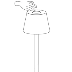 SOFY Golvlampa Utomhus 140cm IP65 Grå