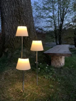 SOLINI Solcellslampa 90cm Vit
