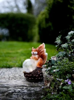 SQUIRREL Solcells-Dekoration 16,5cm Flerfärgad