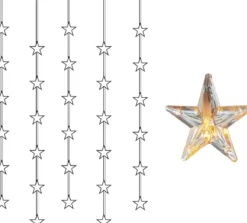 STAR CURTAIN Ljusgardin 1,2m 30LED Varmvit/Klar