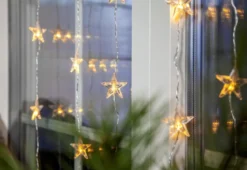 STAR CURTAIN Ljusgardin 1,2m 30LED Varmvit/Klar