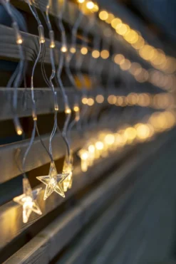 STARNET Ljusnät 4,8*0,4m 160LED IP44 Varmvit/Transparent