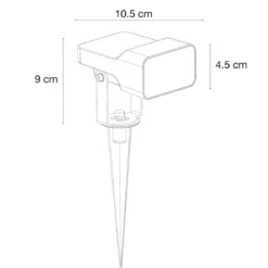 STELLA Trädgårdsspot 9cm 12V Grå IP65