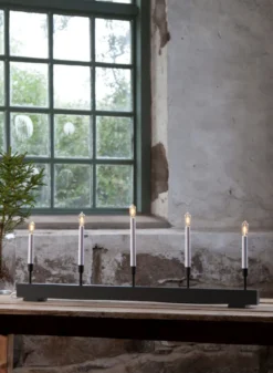 STORM RAK Träljusstake 89cm Grå
