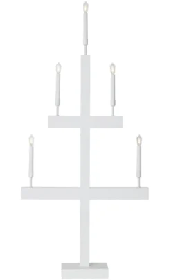 STORM Träljusstake 118cm Vit