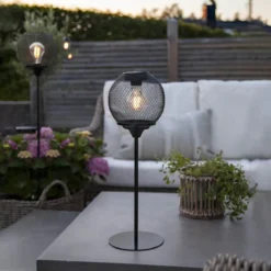 SUNLIGHT - TABLE Solcellsdekoration 45cm Svart