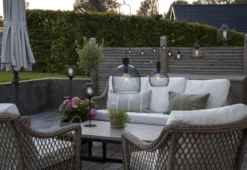 SUNLIGHT - TABLE Solcellsdekoration 45cm Svart