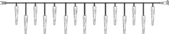 SYSTEM DECOR EXTRA Istappsslinga 5m 50LED Varmvit/Svart IP44